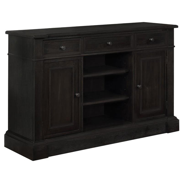 Phelps 2-door Rectangular Server Antique Noir - 121235