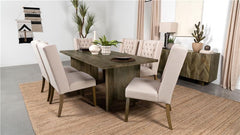 Tyler Rectangular Double V-Leg Dining Table Mango Brown - 130511