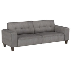 Deerhurst 2-piece Upholstered Track Arm Sofa Set Charcoal - 509641-S2