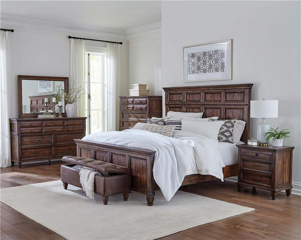 Avenue Wood California King Panel Bed Weathered Brown - 223031KW