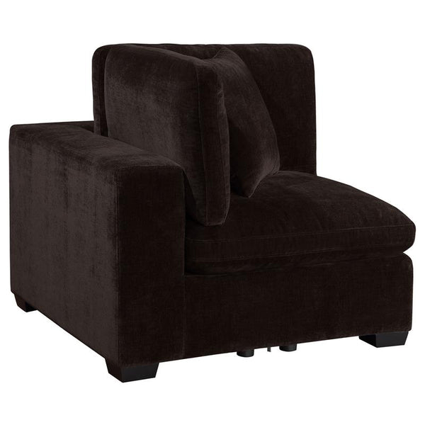 Lakeview Upholstered Corner Chair Dark Chocolate - 551465
