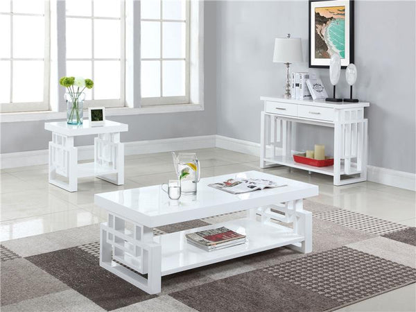 Schmitt Rectangular Coffee Table White High Gloss - 705708