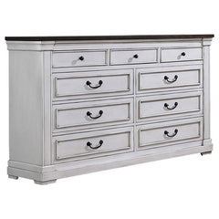 Hillcrest 4-piece Eastern King Bedroom Set Distressed White - 223351KE-S4