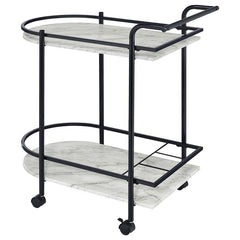 Desiree 2-tier Bar Cart with Casters Black - 181376