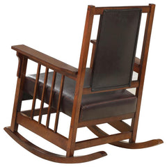 Ida Upholstered Rocking Chair Tobacco and Dark Brown - 600058