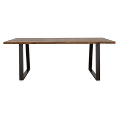 Ditman Live Edge Dining Table Grey Sheesham and Black - 110181