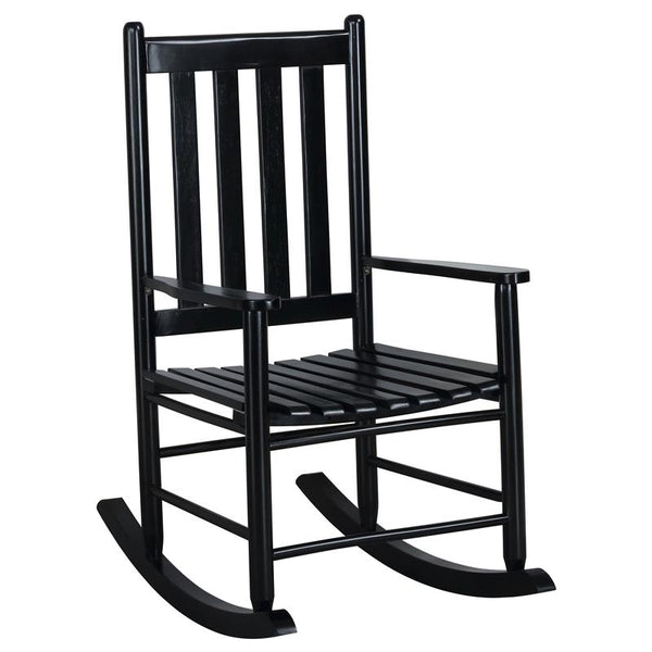 Annie Slat Back Solid Wood Rocking Chair Black - 609456
