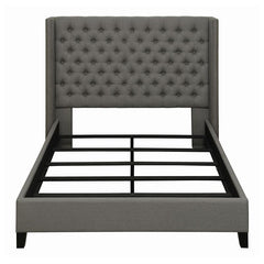 Bancroft Upholstered Queen Wingback Headboard Grey - 301405QB1