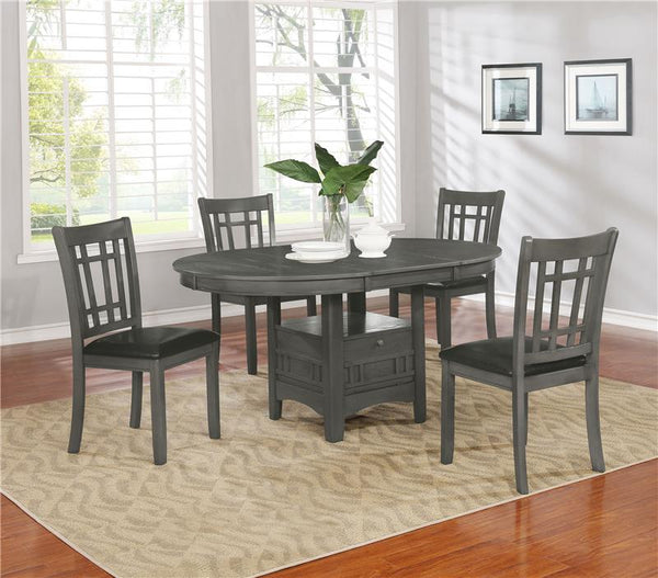 Lavon Padded Dining Side Chairs Medium Grey and Black (Set of 2) - 108212
