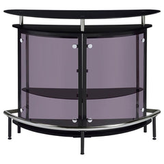 Amarillo 2-tier Bar Unit Black and Chrome - 101065