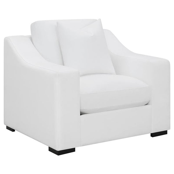 Ashlyn Upholstered Sloped Arm Accent Chair White - 509893