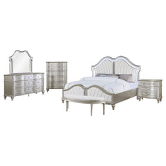 Evangeline 5-piece Eastern King Bedroom Set Silver Oak - 223391KE-S5