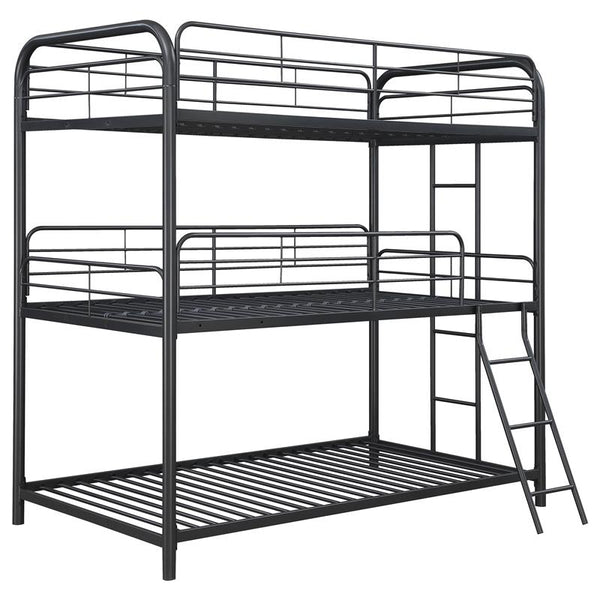 Garner Metal Twin Triple Bunk Bed Gunmetal - 400777