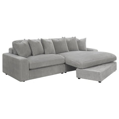 Blaine Upholstered Reversible Chaise Sectional Sofa Fog - 509900