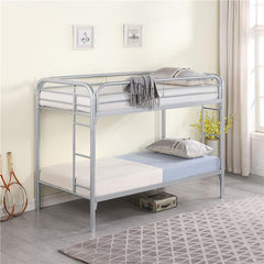 Morgan Metal Twin Over Twin Bunk Bed Silver - 2256V