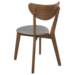Alfredo Dining Room Set Natural Walnut and Grey - 108080-S6