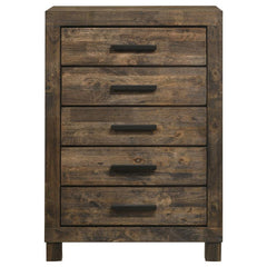 Woodmont 5-drawer Bedroom Chest Rustic Golden Brown - 222635