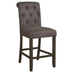 Balboa Tufted Back Counter Height Stools Grey and Rustic Brown (Set of 2) - 193178