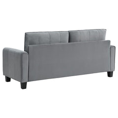 Davis 2-piece Upholstered Rolled Arm Sofa Grey - 509634-S2