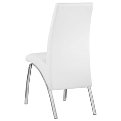 Bishop Upholstered Side Chairs White and Chrome (Set of 2) - 121572