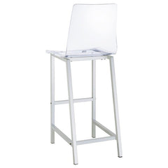 Tolbert 5-piece Bar Set with Acrylic Chairs Clear and Chrome - 104873-S5