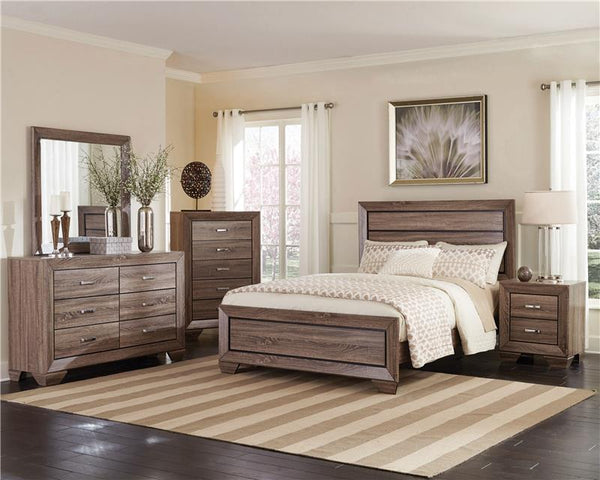 Kauffman Wood California King Panel Bed Washed Taupe - 204191KW