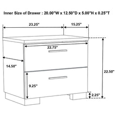 Felicity 4-piece California King Bedroom Set White Gloss - 203500KW-S4