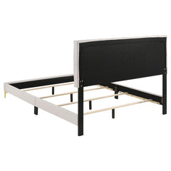 Kendall Upholstered Eastern King Panel Bed White - 224401KE