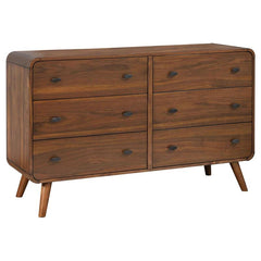 Robyn 6-drawer Dresser Dark Walnut - 205133