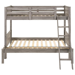 Ryder Wood Twin Over Full Bunk Bed Weathered Taupe - 400819