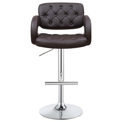 Brandi Adjustable Bar Stool Chrome and Brown - 102556
