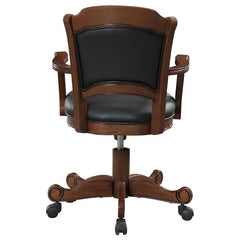 Turk Game Chair with Casters Black and Tobacco - 100872