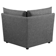 Sasha Upholstered Corner Chair Barely Black - 551682