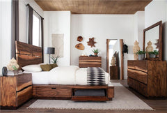 Winslow 4-piece Eastern King Bedroom Set Smokey Walnut - 223250SKE-S4
