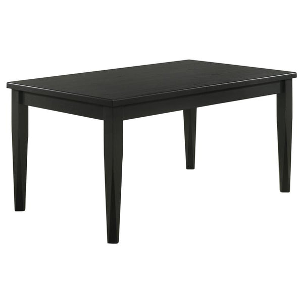 Appleton Rectangular Wood Dining Table Black Washed - 110281