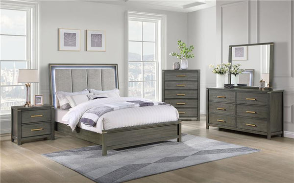 Kieran 5-piece Eastern King Bedroom Set Grey - 224741KE-S5