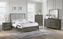 Kieran 5-piece Eastern King Bedroom Set Grey - 224741KE-S5