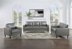 Ruth 3-piece Upholstered Track Arm Sofa Set Grey - 508365-S3