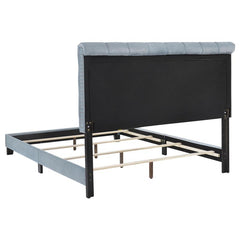 Warner Upholstered Queen Panel Bed Slate Blue - 310041Q