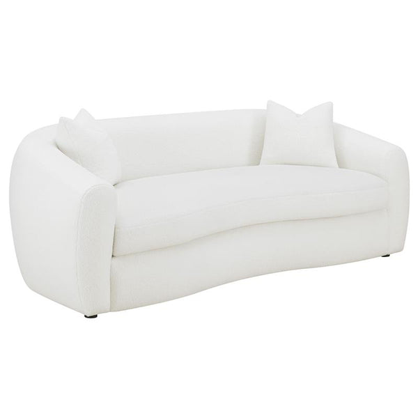 Isabella Faux Sheepskin Upholstered Sofa Natural - 509871
