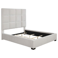 Panes Upholstered Queen Panel Bed Beige - 315850Q