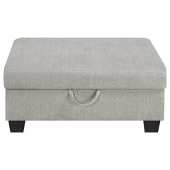 Whitson Rectangular Upholstered Storage Ottoman Stone - 509767