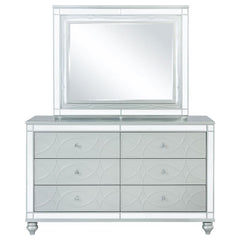 Gunnison 6-drawer Dresser with Mirror Silver Metallic - 223213M