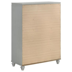 Veronica 5-drawer Bedroom Chest Light Silver - 224725