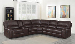Brunson 3-piece Upholstered Reclining Sectional Sofa Brown - 600440