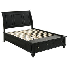 Sandy Beach 4-piece California King Bedroom Set Black - 201329KW-S4
