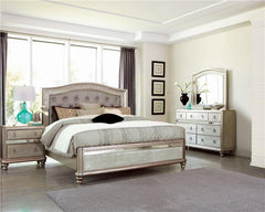 Bling Game 4-piece Eastern King Bedroom Set Platinum - 204181KE-S4