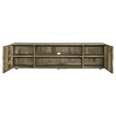 Keese 2-door Wood 70" TV Stand Media Console Mango Brown - 702333