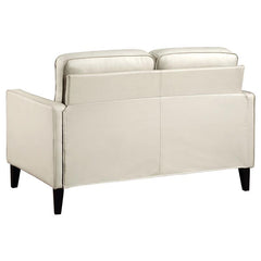 Jonah 2-piece Upholstered Track Arm Sofa Set Ivory - 509651-S2