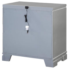 Eleanor 2-drawer Nightstand Metallic Mercury - 223462